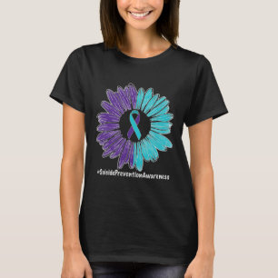 Sunflower Ribbon Suicide Prevention Awareness  T-Shirt