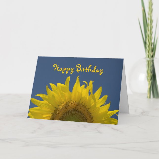 Sunflower Rising Happy Birthday Card (Front)