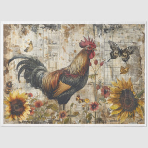 Sunflower Rooster Tissue Paper