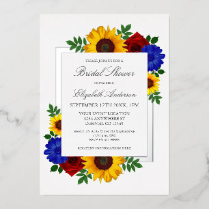 Sunflower Rose Autumn Floral Bridal Shower