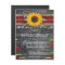 Sunflower Rose Burgundy Lace Rustic Wood Wedding