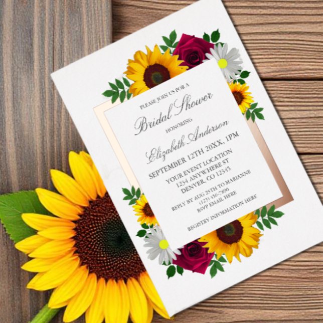 Sunflower Rose Daisy Autumn Floral Bridal Shower (Creator Uploaded)