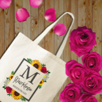 Sunflower Rose Daisy Autumn Floral Wedding Party