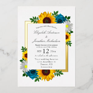 Sunflower Rose Daisy Floral Wedding