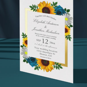Sunflower Rose Daisy Floral Wedding