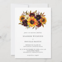 Sunflower Roses Rustic Fall Spanish Wedding