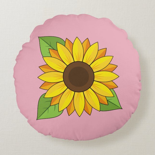 Sunflower Round Cushion (Front)