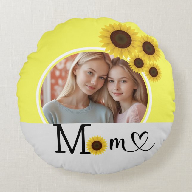 Sunflower  round cushion (Front)