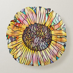 SUNFLOWER ROUND CUSHION
