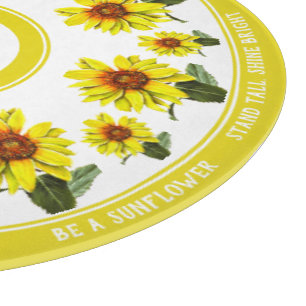 Sunflower Round Cutting Board
