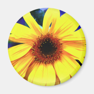Sunflower Round Magnet