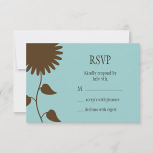 Sunflower RSVP on Blue