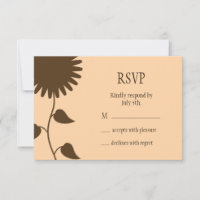 Sunflower RSVP on Peach