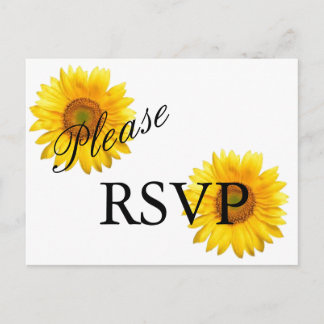 Sunflower RSVP Postcard