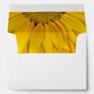 Sunflower Rustic Floral Fall Wedding 5x7 Envelope
