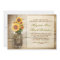 sunflower rustic mason jar rehearsal dinner invite