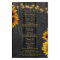 Sunflower rustic wood gold script wedding program