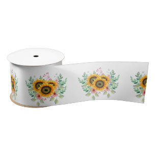 Sunflower satin ribbon