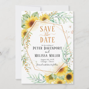 Sunflower Save the Date Announcement
