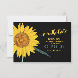 Sunflower Save The Date Invitation