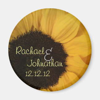 Sunflower Save The Date Magnet