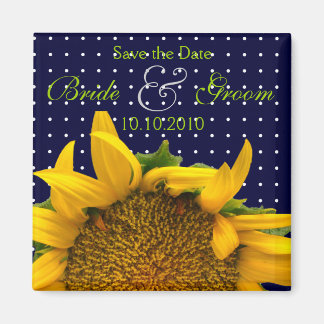 Sunflower Save-The-Date Magnet