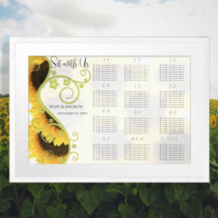 Sunflower Seating Chart Table Numbers