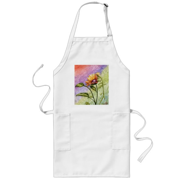 Sunflower Secrets at Sunset Long Apron (Front)