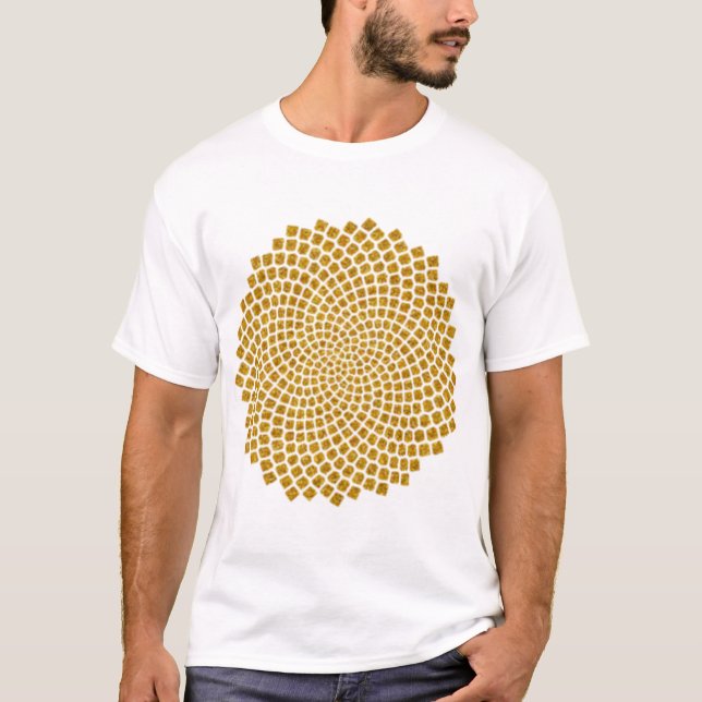 Sunflower, Seed, Fibonacci Spiral, Golden Ratio, M T-Shirt (Front)
