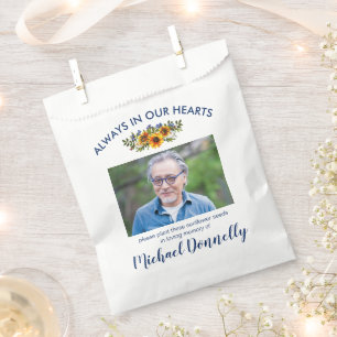 Sunflower Seed Memorial Funeral Favour Bags