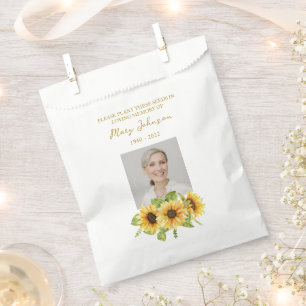 Sunflower Seed Packet Memorial Funeral Favour Bags
