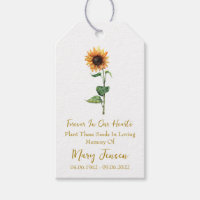Sunflower Seed Packet Memorial Funeral