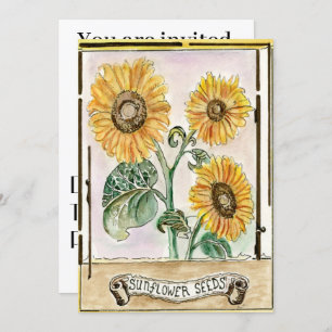 Sunflower Seeds invitation / announcement