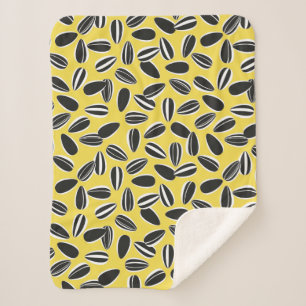 Sunflower Seeds Sherpa Blanket