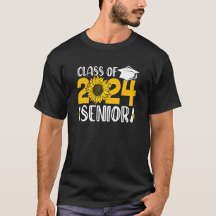 Sunflower Senior 24 Class of 2024 School Graduatio T-Shirt