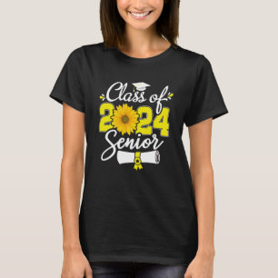 Sunflower Senior Mum 24 Graduation Senior 24 Class T-Shirt