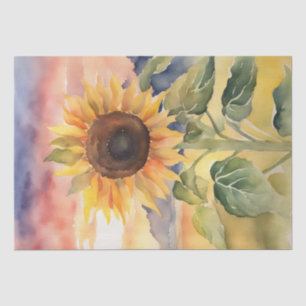 Sunflower Serenade in Watercolor Decoupage Tissue Paper