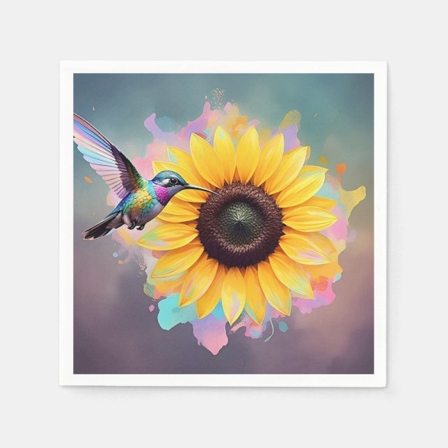 "  SUNFLOWER SERENADE " NAPKIN (Front)
