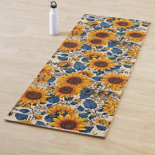 Sunflower Serenity: Embrace Nature's Radiance Yoga Mat