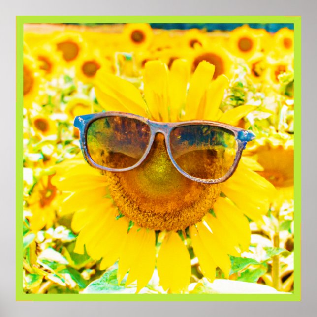 Sunflower Shades Chic Poster (Front)