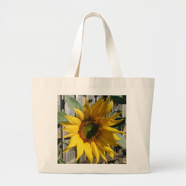 Sunflower Shadow, CEHiday Large Tote Bag (Front)