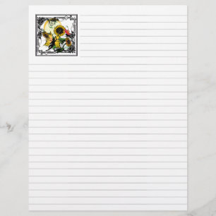 Sunflower Shadow Fairy and Cosmic Cat Custom Letterhead