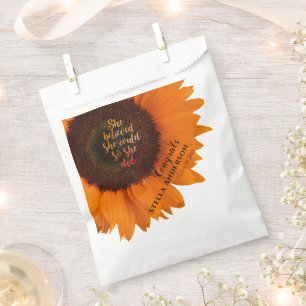 Sunflower She Believed She Could Personalised Grad Favour Bags