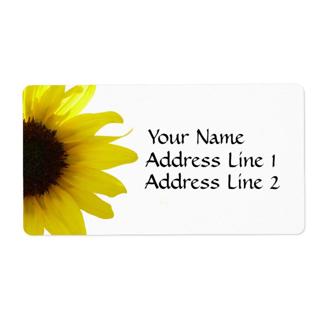 Sunflower Shipping Label (Front)