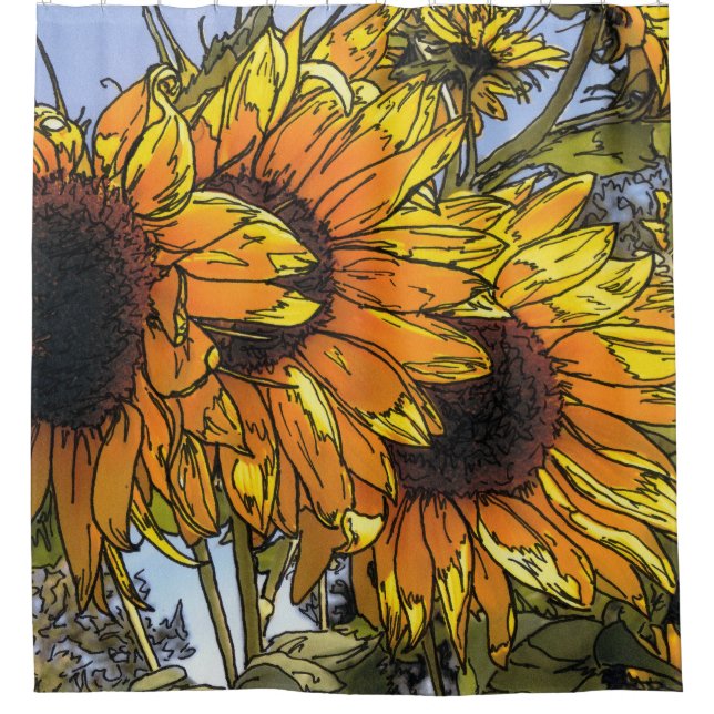 Sunflower Shower Curtain (Front)