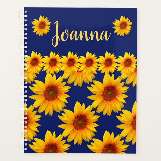 Sunflower Shower Personalised Planner (Front)