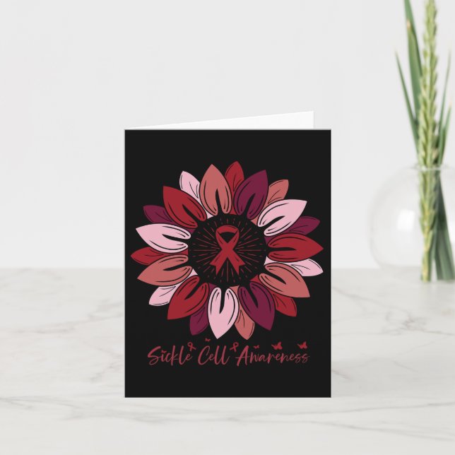 Sunflower Sickle Cell Awareness Month  Card (Front)