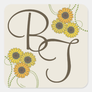 Sunflower Simplicity Square Sticker