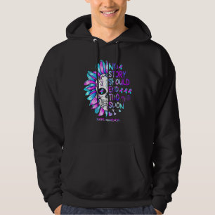 Sunflower Skull Autism No Story Should End Too Soo Hoodie