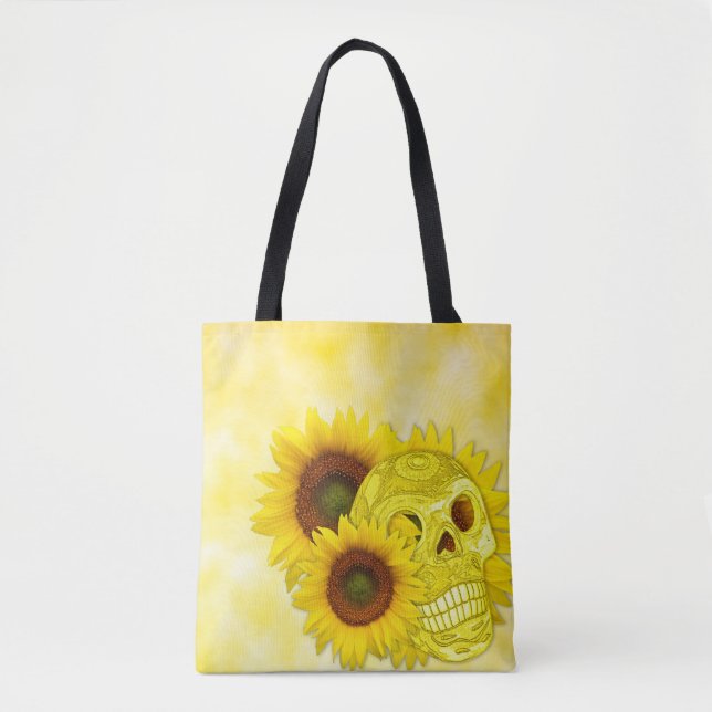Sunflower Skull Tote (Front)